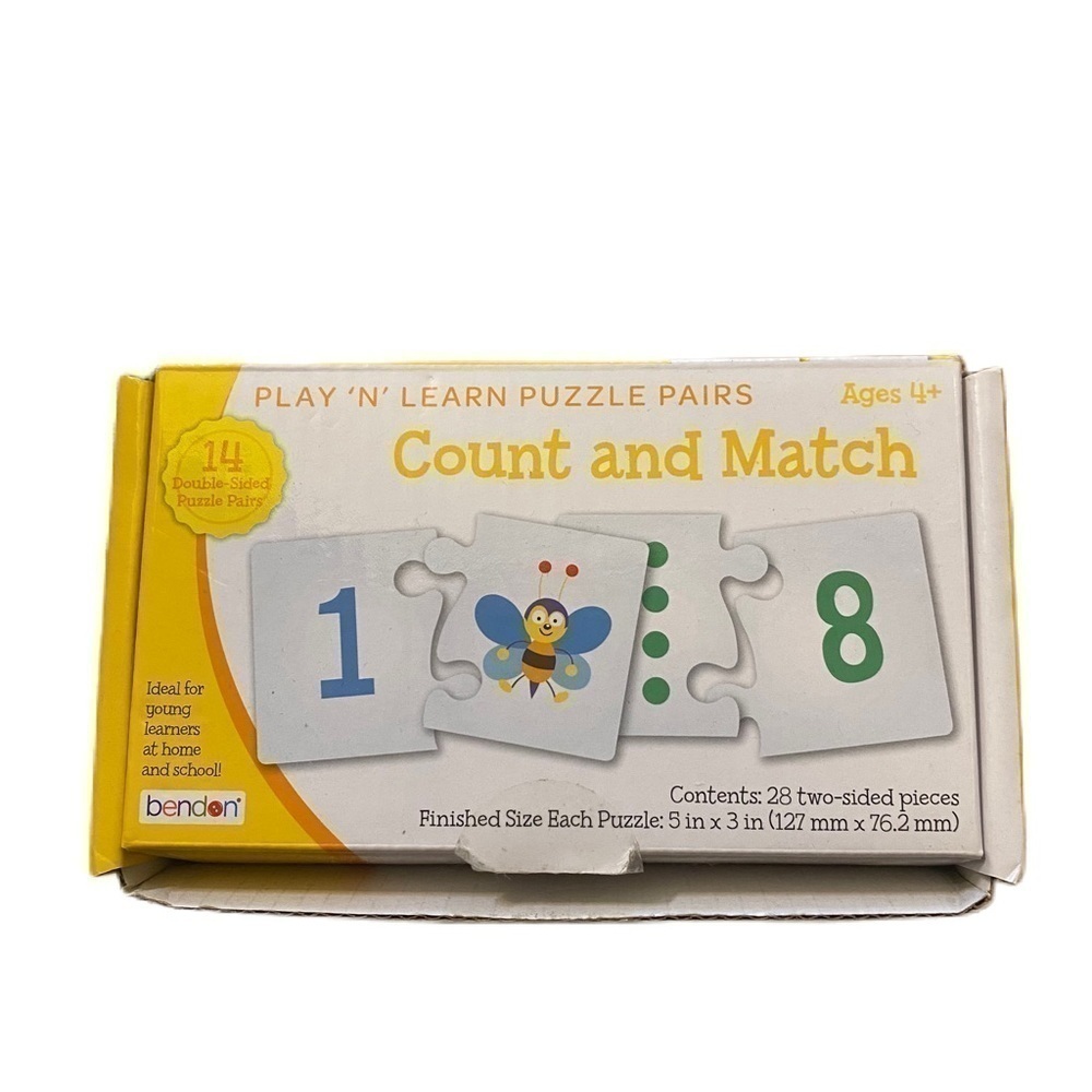Number Counting Puzzle Play N’ Learn Count and Match